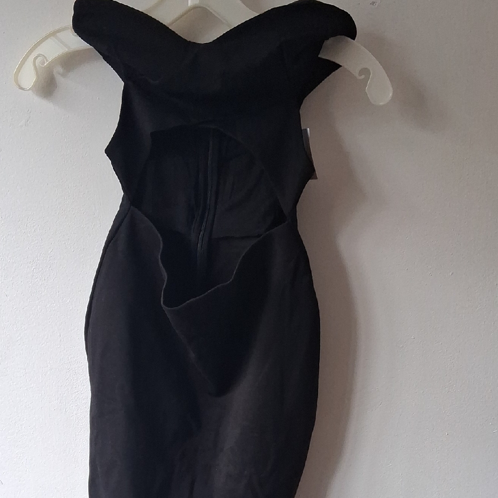 Silence + Noise Chic Black Backless Dress